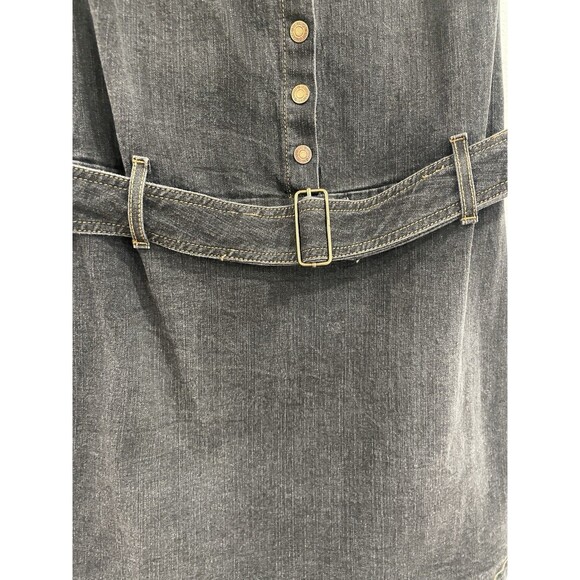 Y2K Hot Kiss Belted Mini Dress Festival Retro Grunge Sleaze Stretch Snap Button - Picture 5 of 8